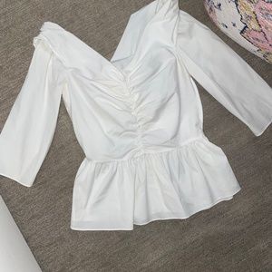 ZARA TOP WHITE BLOUSE S WOMEN’s